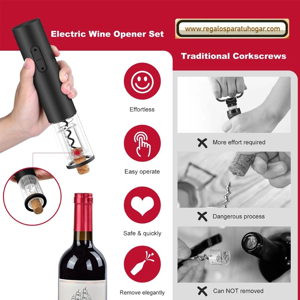 Sacacorchos Inalámbrico Recargable USB con accesorios - Image 5
