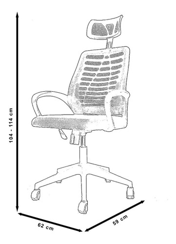 Silla Ergonómica Mesh EM-3045 - Image 5