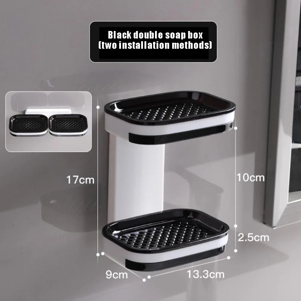 Jabonera Doble de Plástico ABS – Solución Práctica y Elegante sin Taladros - Image 12