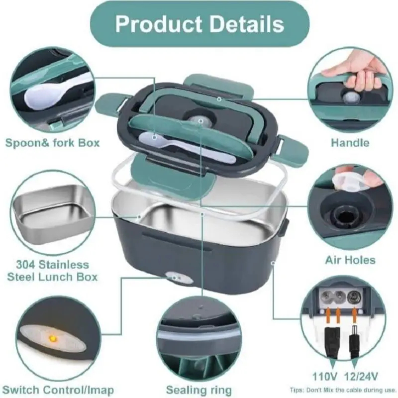 🍱⚡ Lonchera Eléctrica Multifuncional: Calienta y Mantén tus Alimentos Frescos - Image 7