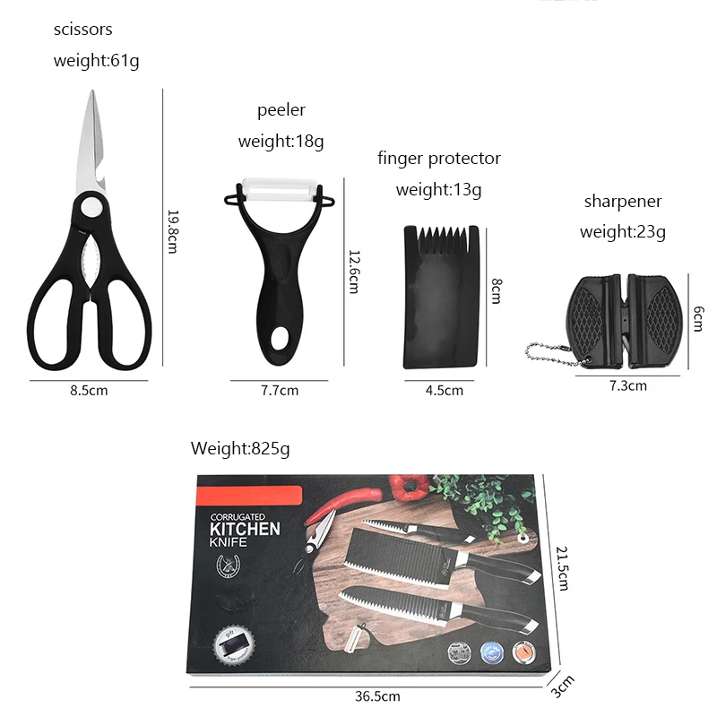Juego de Cuchillos de Cocina – 7 Piezas + Regalos 🔪✨