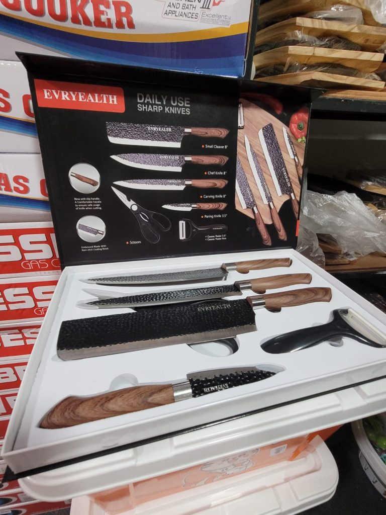 Juego de Cuchillos de Cocina – 7 Piezas + Regalos 🔪✨