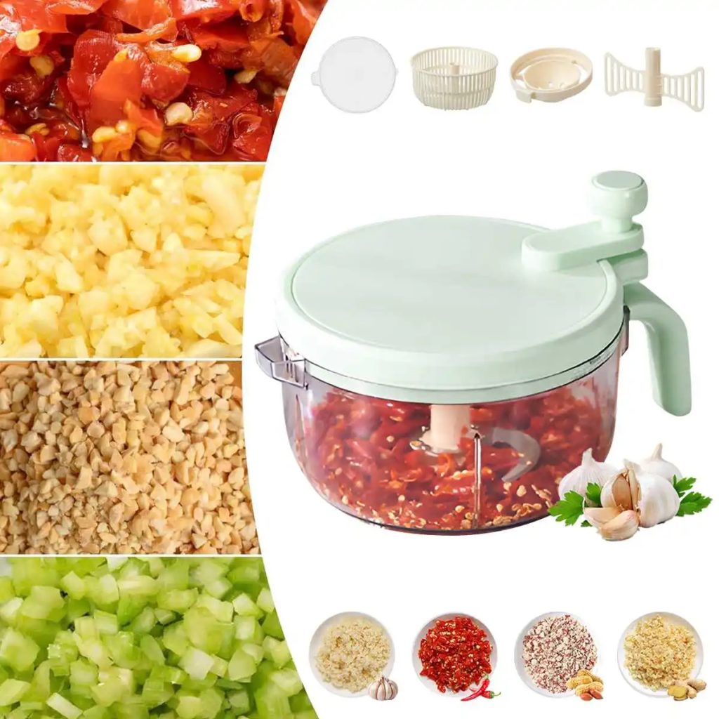 🥗 Centrifugadora, Batidora, Mezcladora y Picadora Manual – 1500 ml