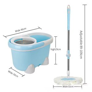 🧹 Balde Trapeador Giratorio con Centrifugado de Acero Inoxidable