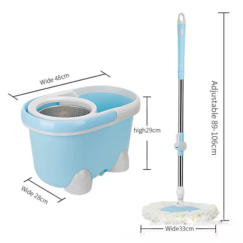 🧹 Balde Trapeador Giratorio con Centrifugado de Acero Inoxidable