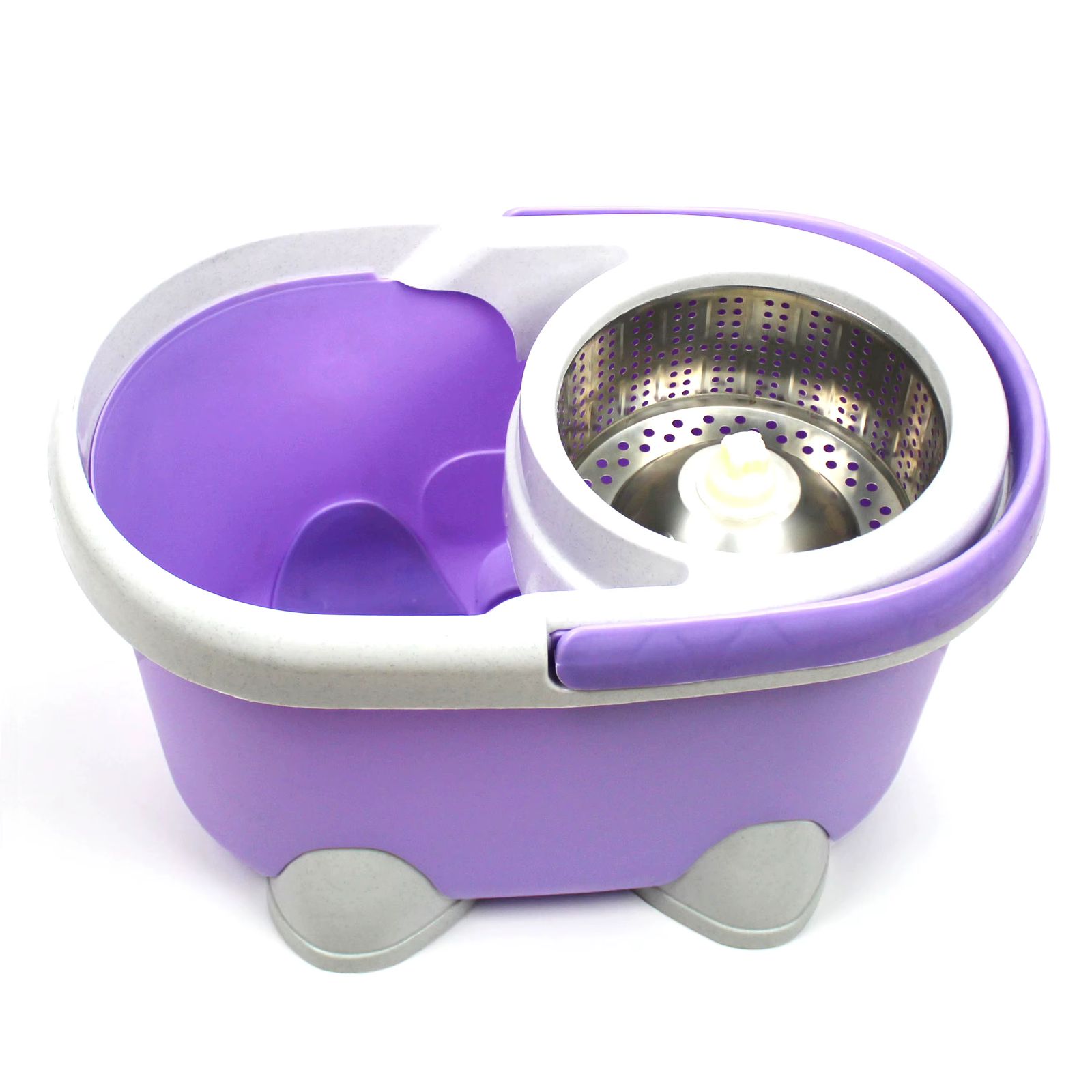 🧹 Balde Trapeador Giratorio con Centrifugado de Acero Inoxidable - Image 2