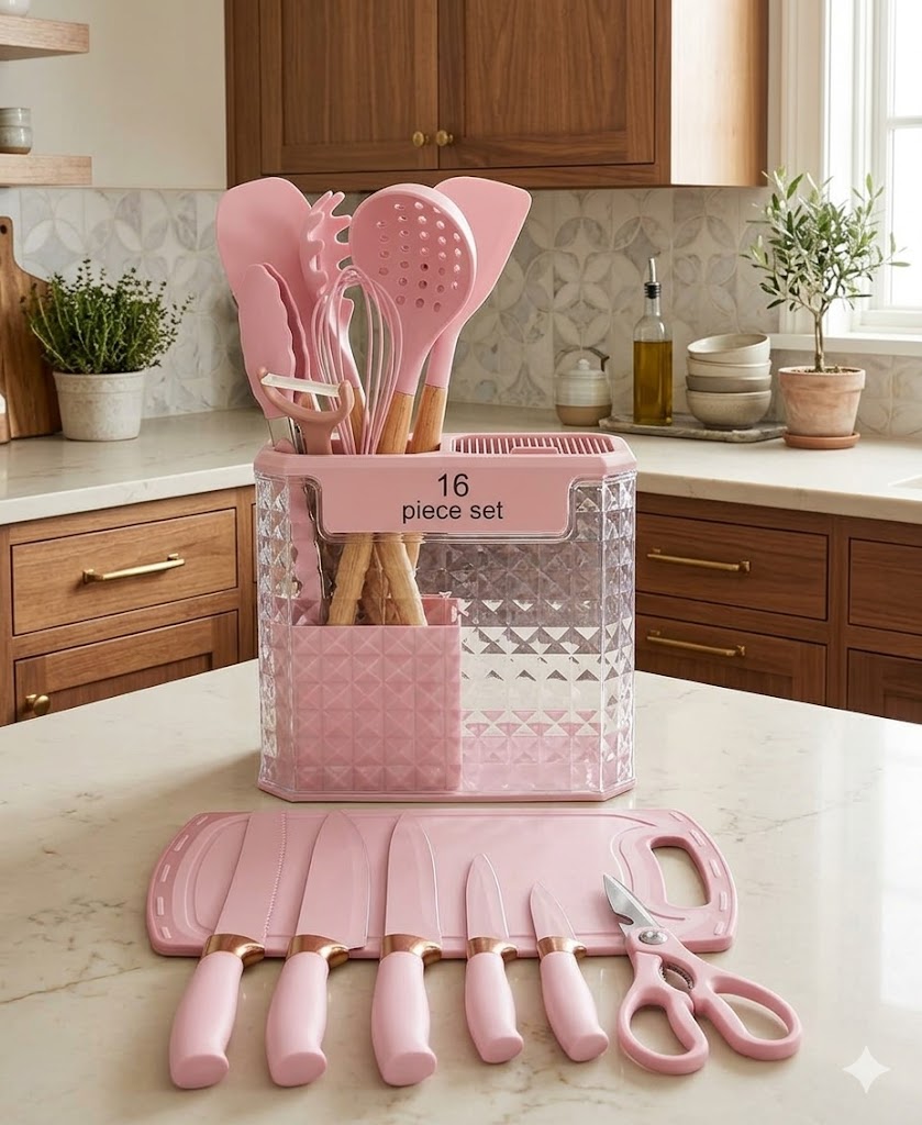 Set de Utensilios de 17 piezas con hermoso contenedor - Image 4