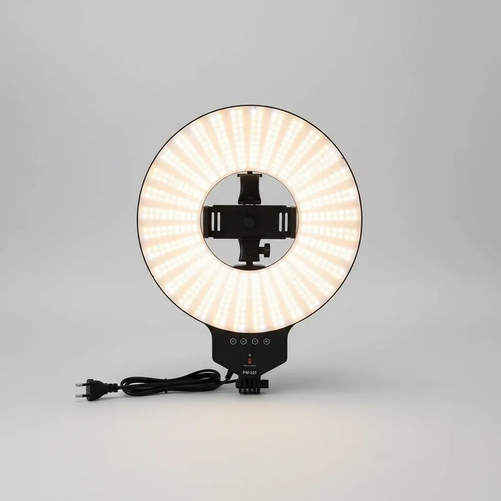 Aro de Luz LED FW-321 14" con Trípode y Soporte para Celular - Image 8