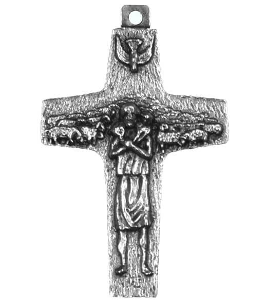 La Cruz del Buen Pastor (Enchape de Platino) - Image 4