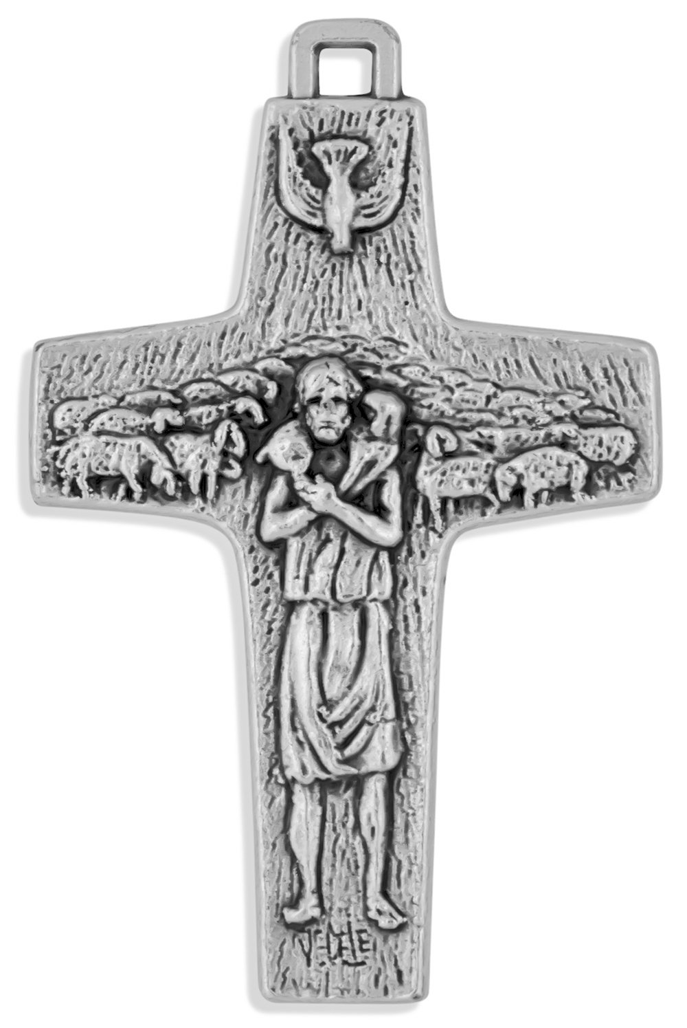 La Cruz del Buen Pastor (Enchape de Platino) - Image 2