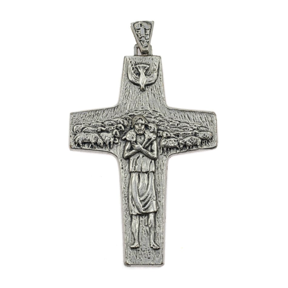 La Cruz del Buen Pastor (Enchape de Platino) - Image 6