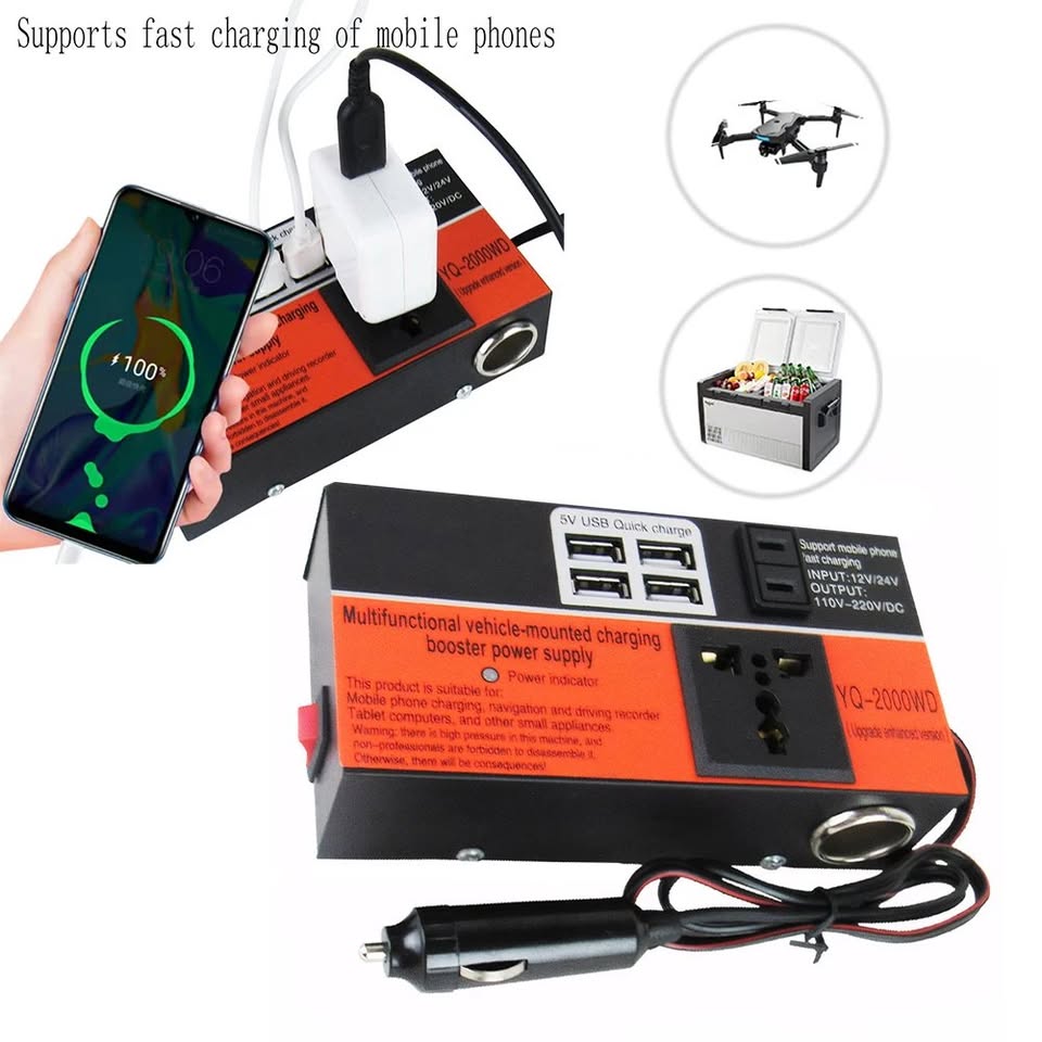 Convertidor de corriente de 12 V a 220V, 1500W - Image 2
