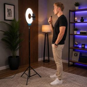 Aro de Luz LED FW-171 con Trípode Extensible de hasta 2 Metros